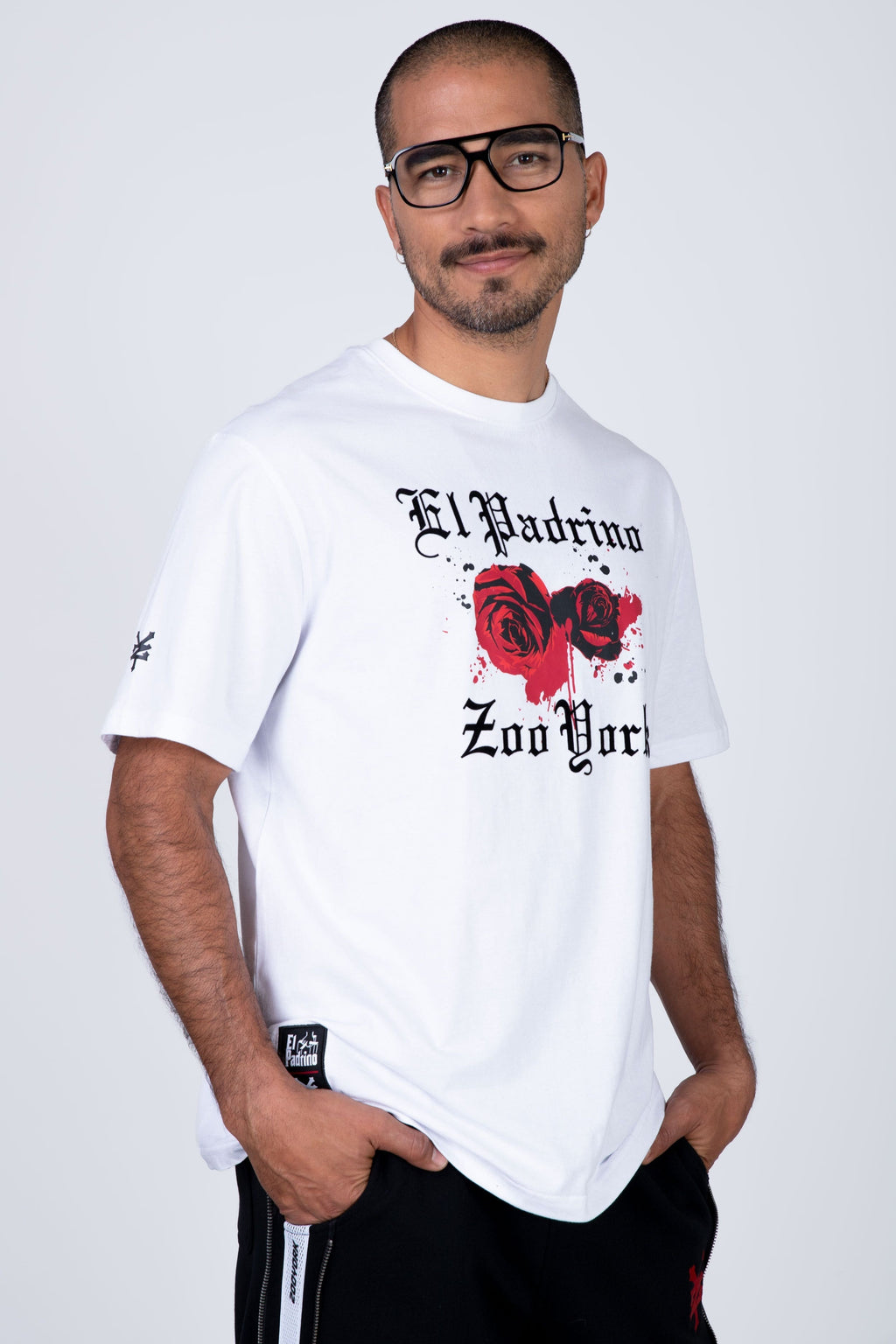 Polera Manga Corta El Padrino Blood Blanco Zoo York