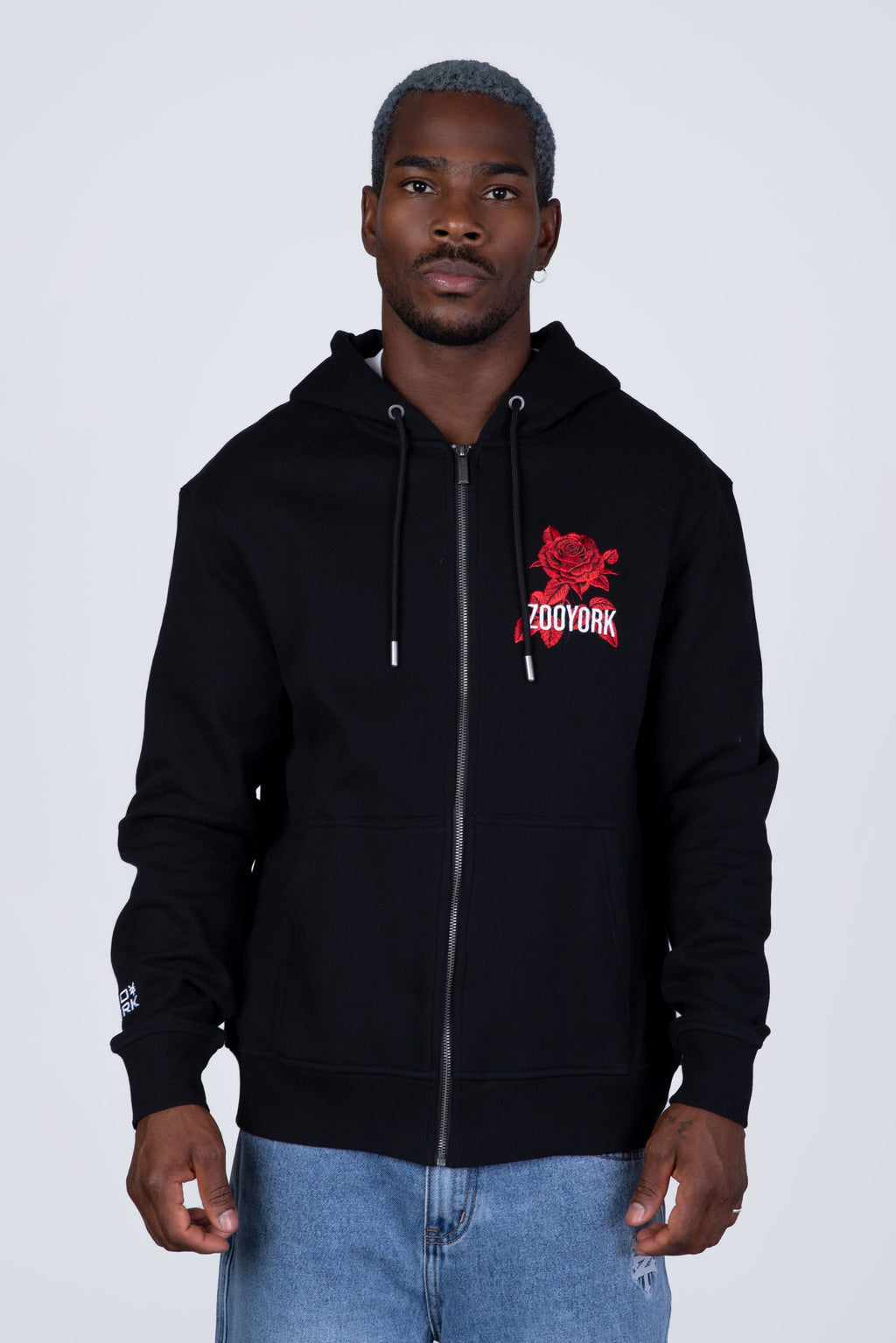 Poleron Zip Trigger Negro Zoo York