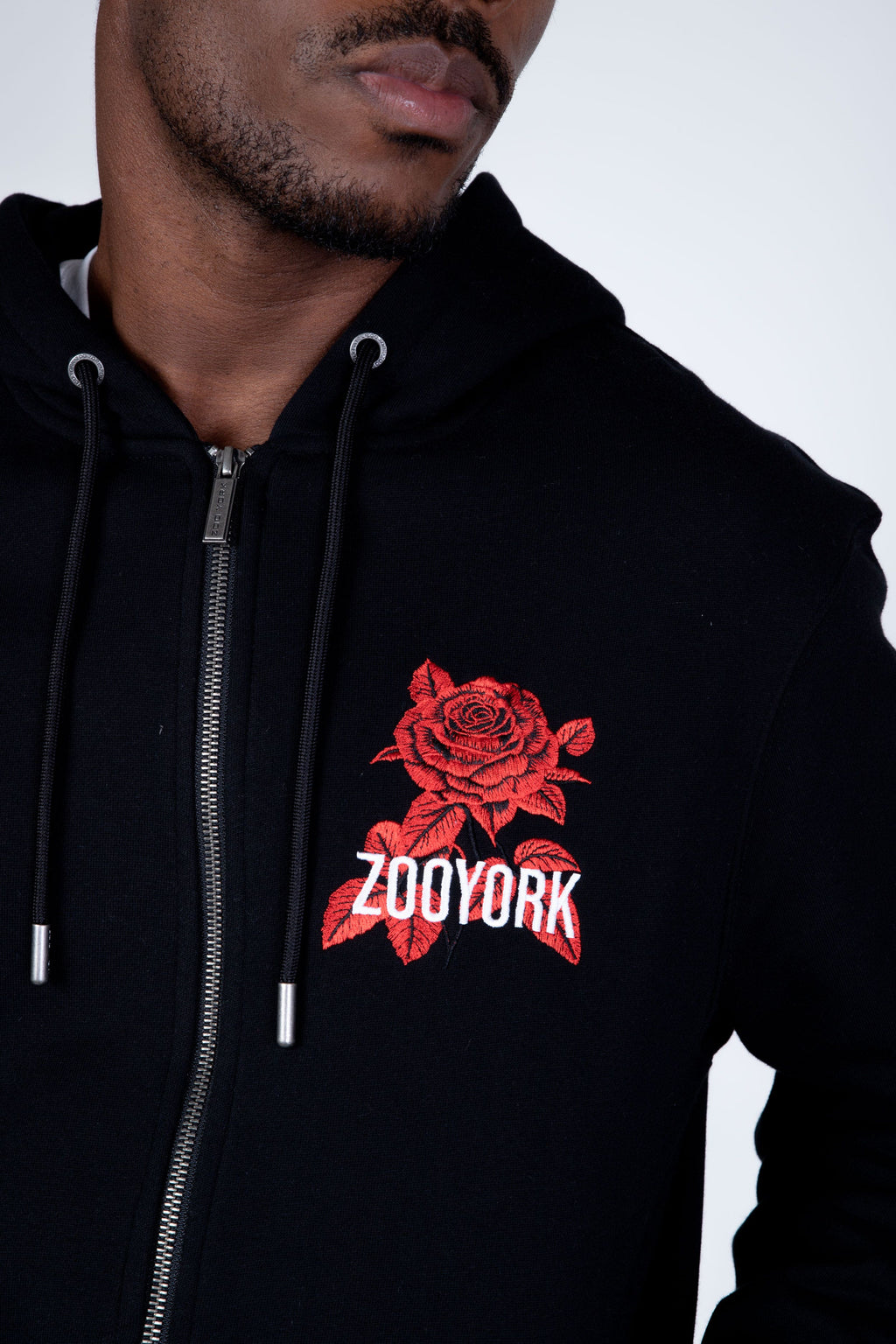 Poleron Zip Trigger Negro Zoo York