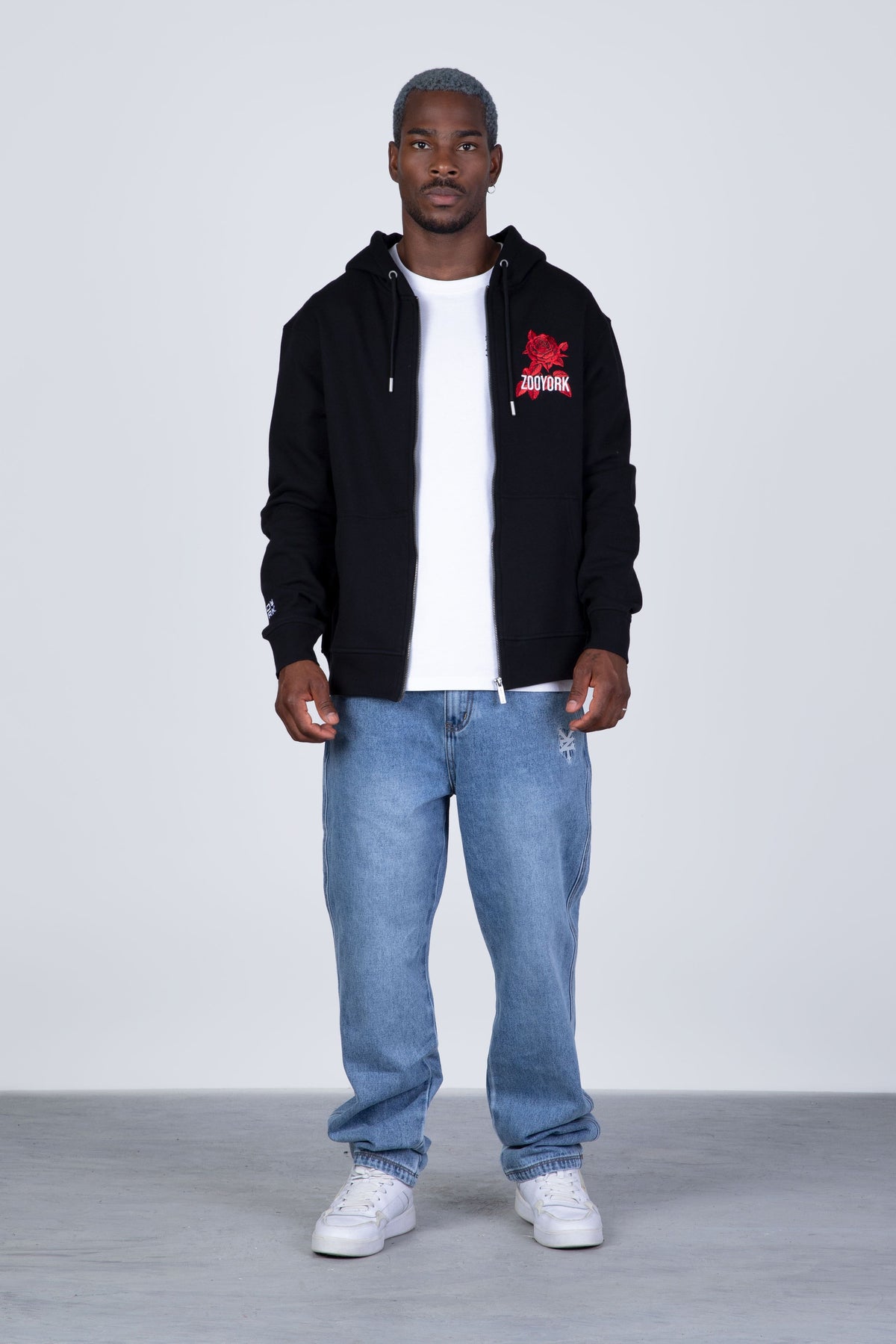 Poleron Zip Trigger Negro Zoo York