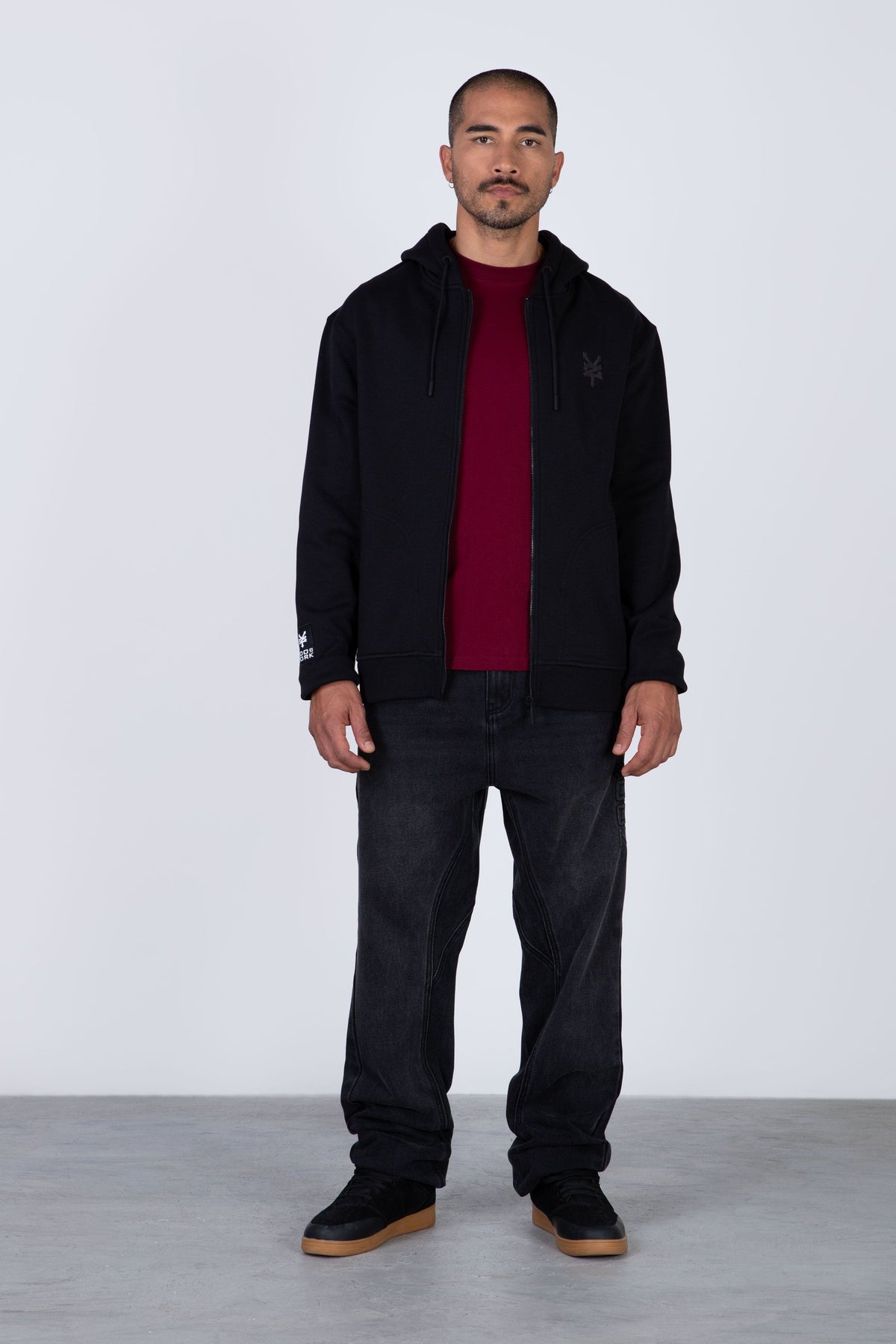 Poleron Zip True Negro Zoo York