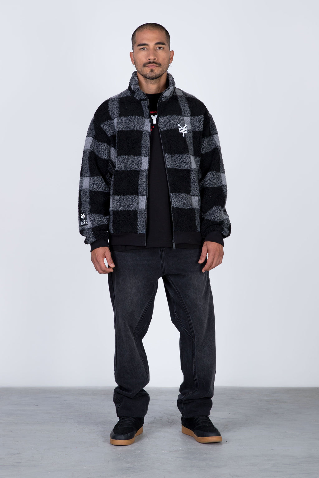 Chaqueta Polar Bomber Sherpa Negro Zoo York