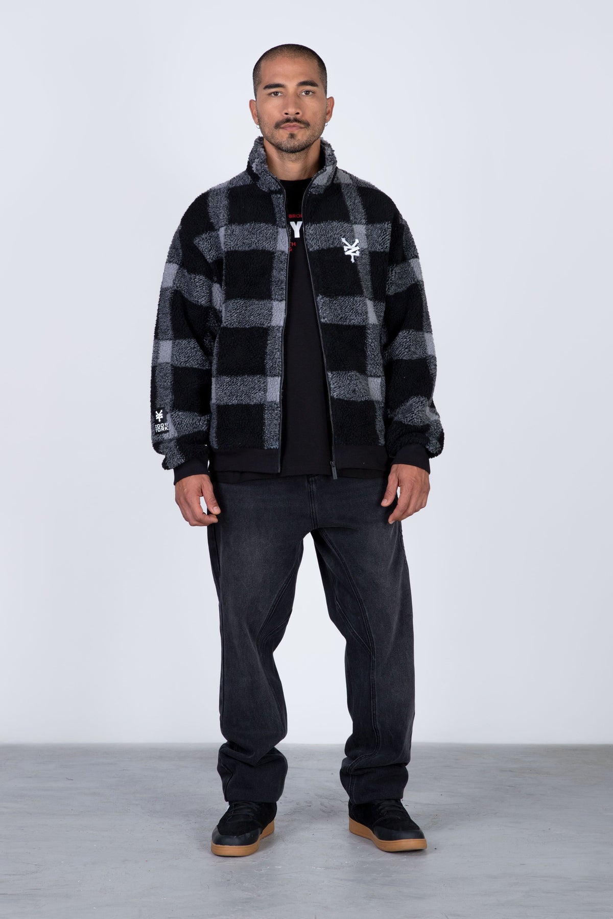Chaqueta Polar Bomber Sherpa Negro Zoo York