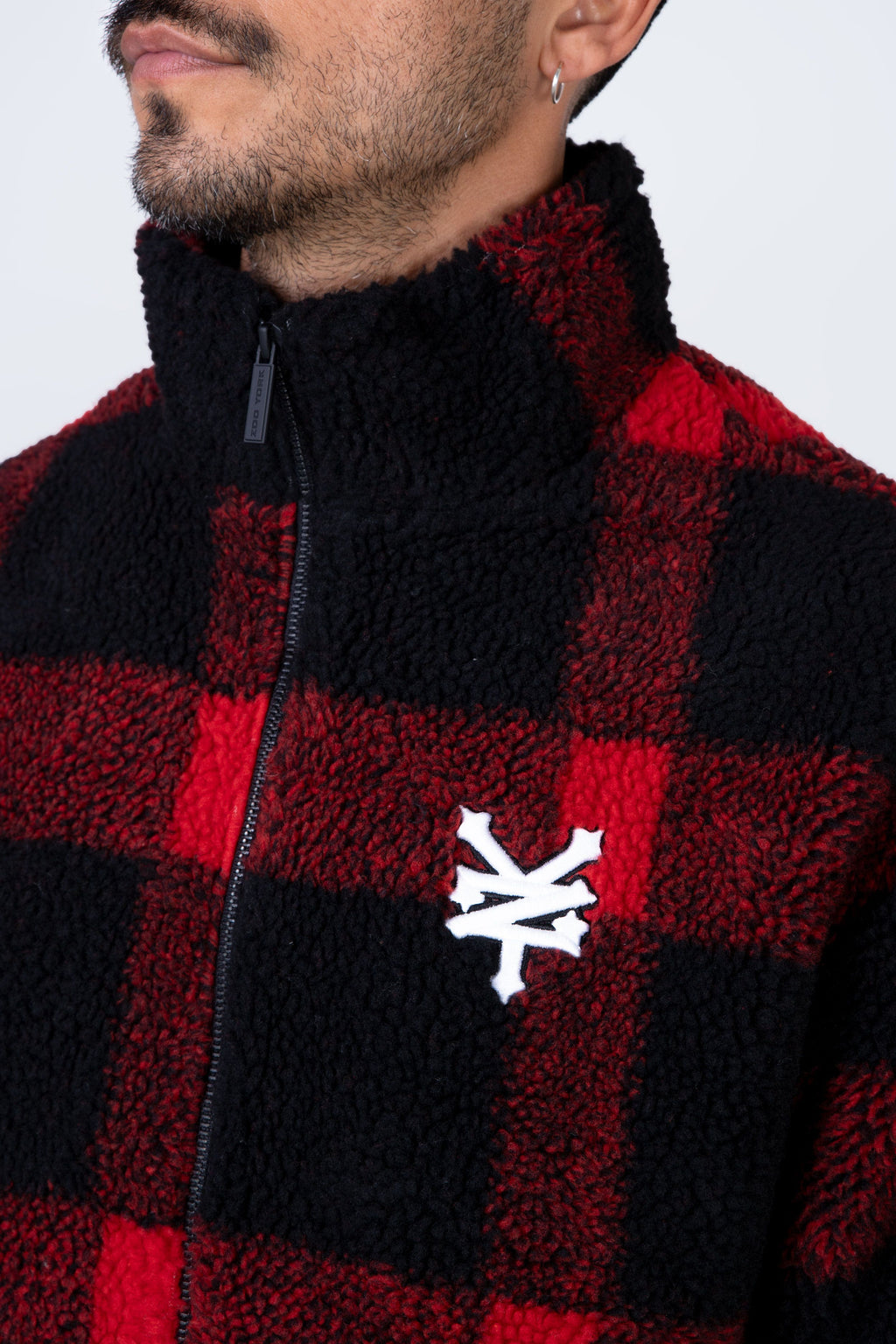 Chaqueta Polar Bomber Sherpa Rojo Zoo York