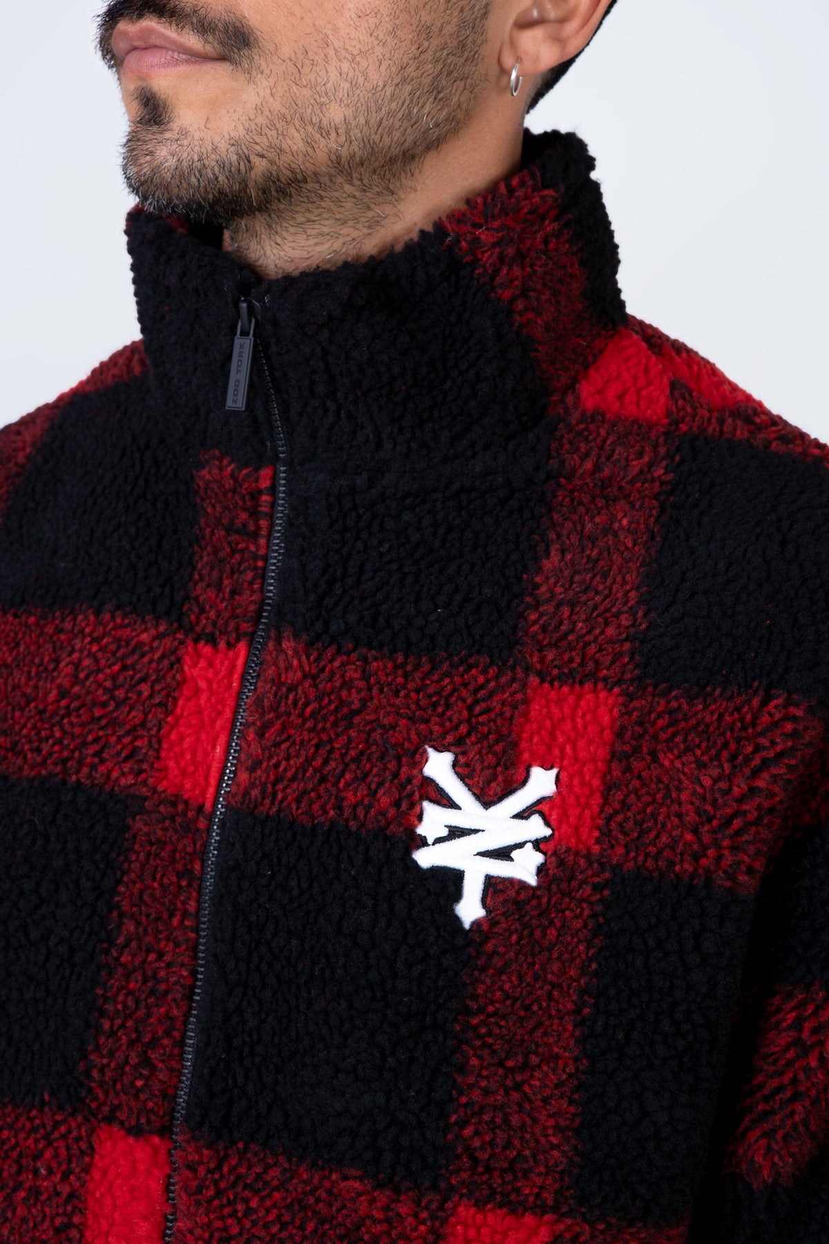 Chaqueta Polar Bomber Sherpa Rojo Zoo York
