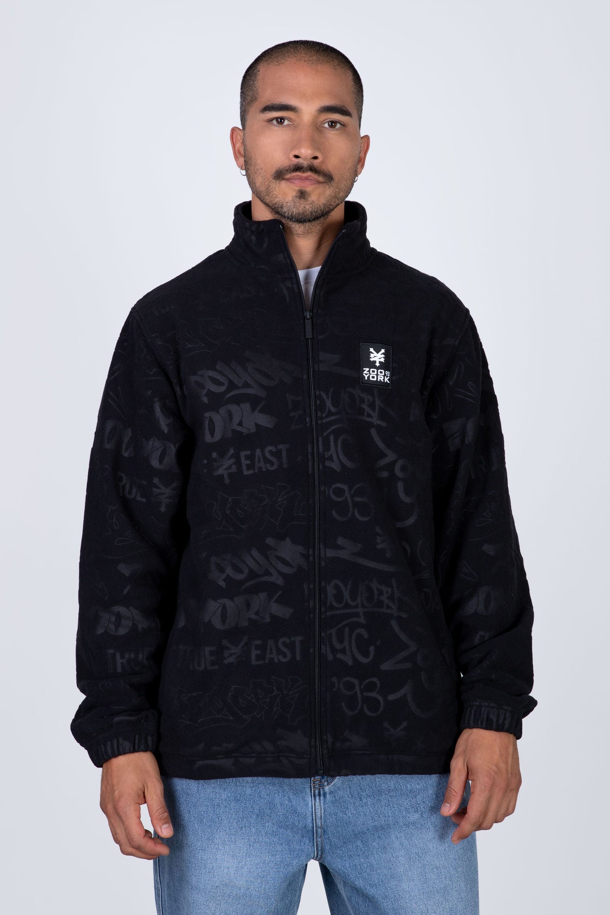 Chaqueta Polar Zip Polarwall Negro Zoo York