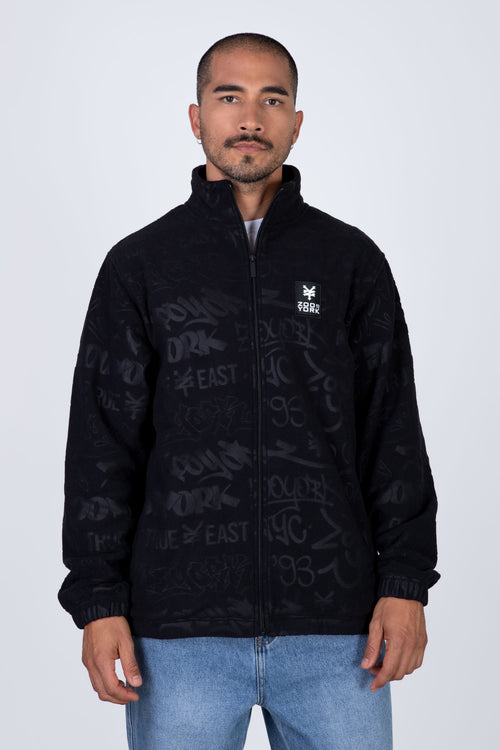 Chaqueta Polar Zip Polarwall Negro Zoo York