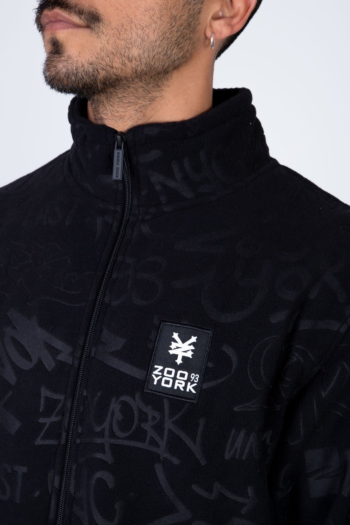 Chaqueta Polar Zip Polarwall Negro Zoo York