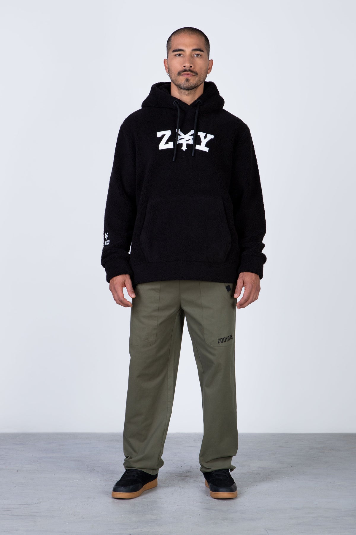 Poleron Polar Hood Softypolar Negro Zoo York