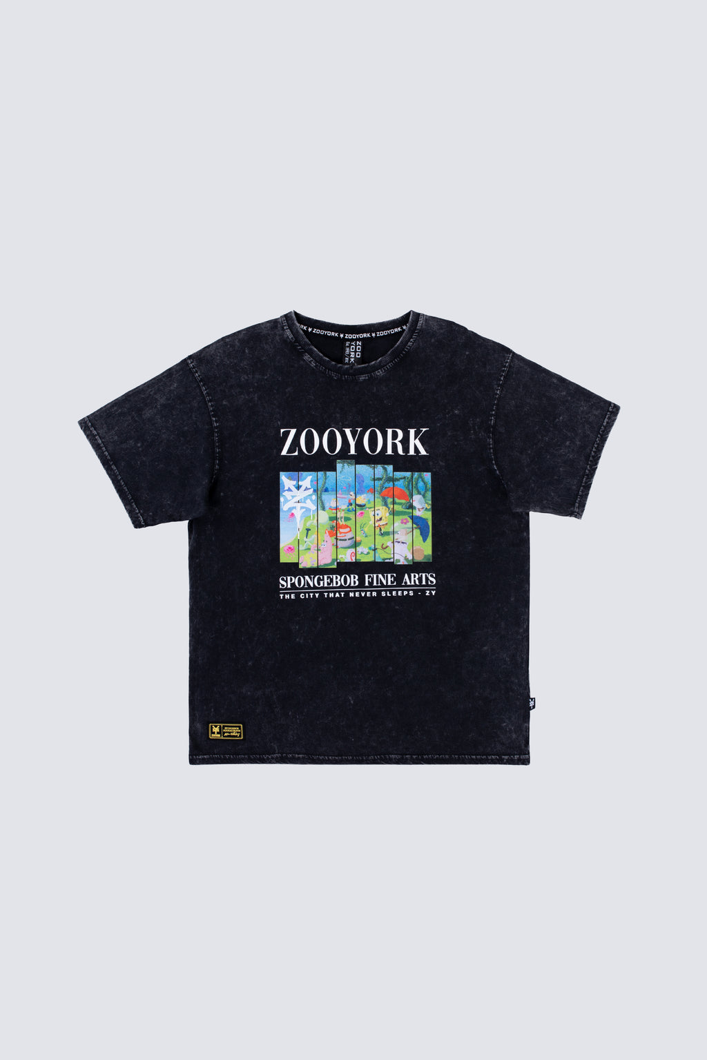 Polera Manga Corta Bob Esponja Masterpiece Gris