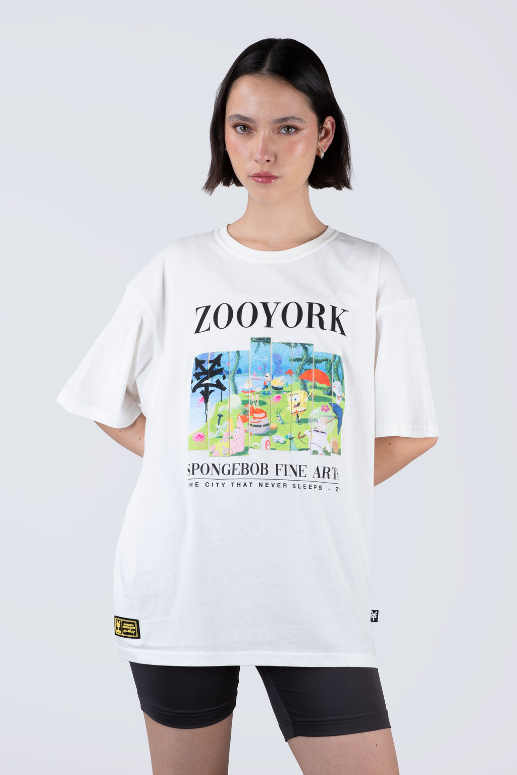 Polera Manga Corta Bob Esponja Masterpiece Beige