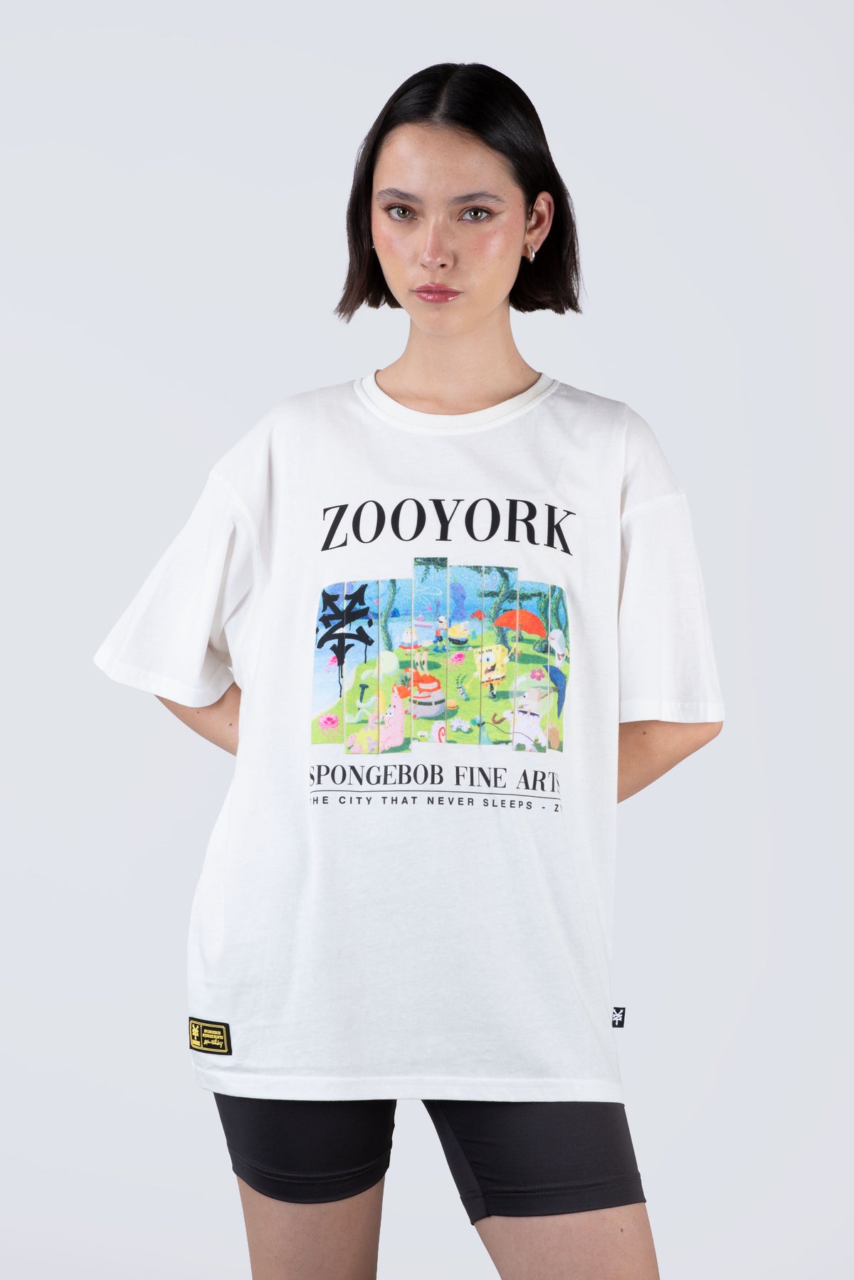 Polera Manga Corta Bob Esponja Masterpiece Beige
