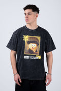 Polera Manga Corta Bob Esponja Rembrandt Gris