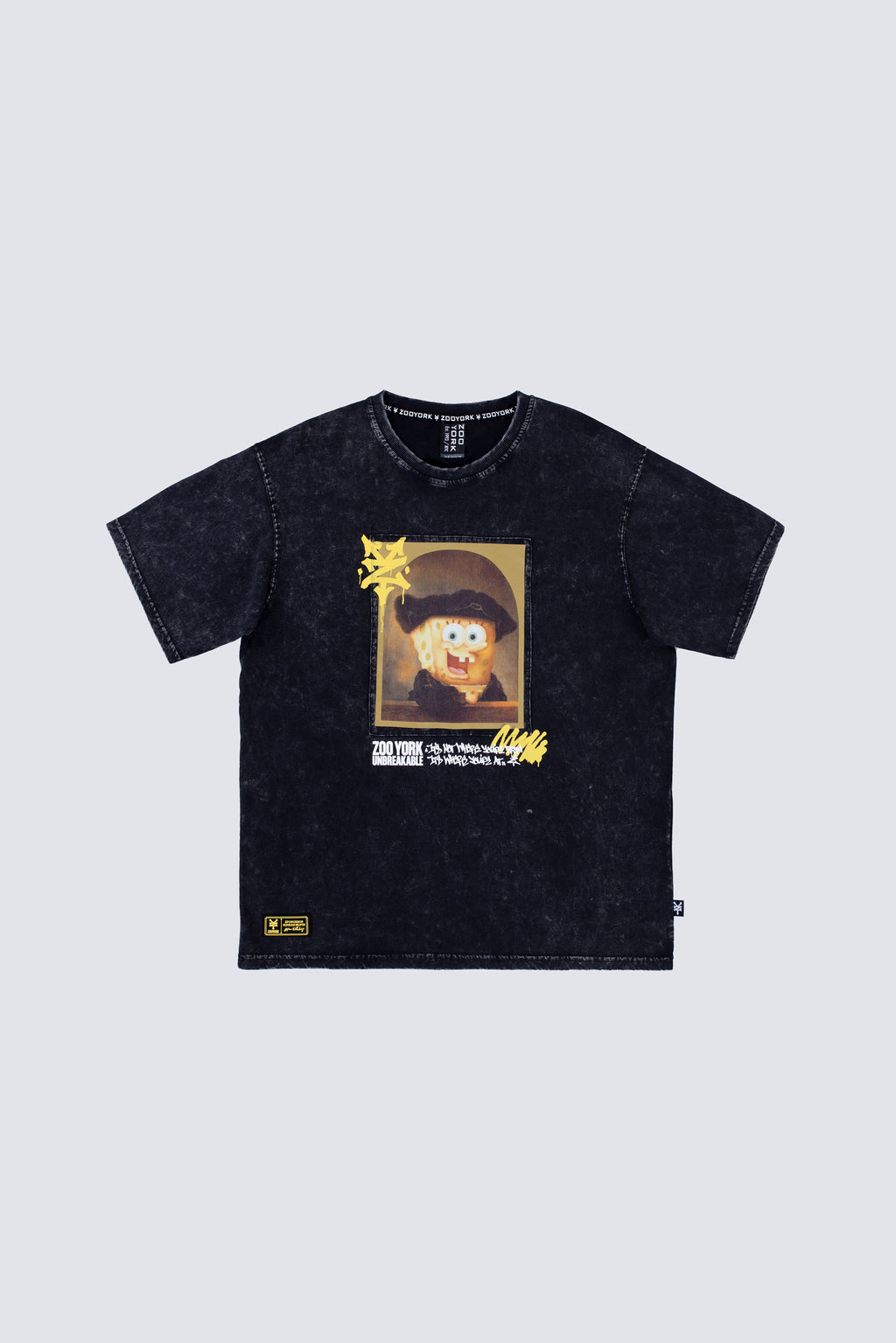 Polera Manga Corta Bob Esponja Rembrandt Gris
