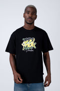 Polera Manga Corta Bob Esponja Finearts Negro