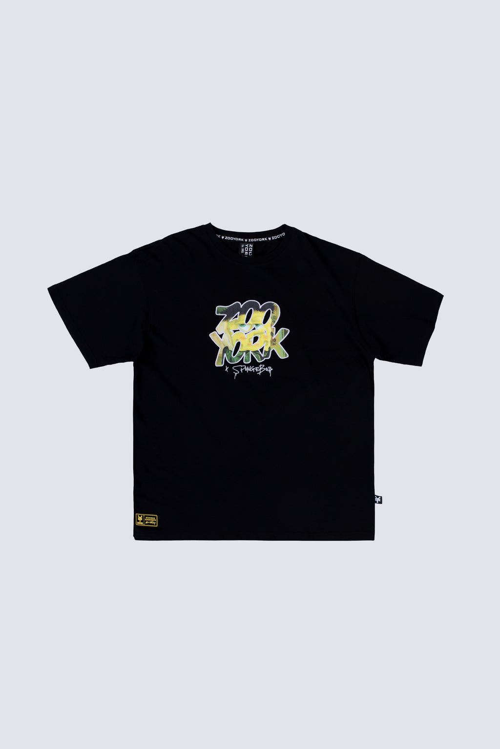 Polera Manga Corta Bob Esponja Finearts Negro