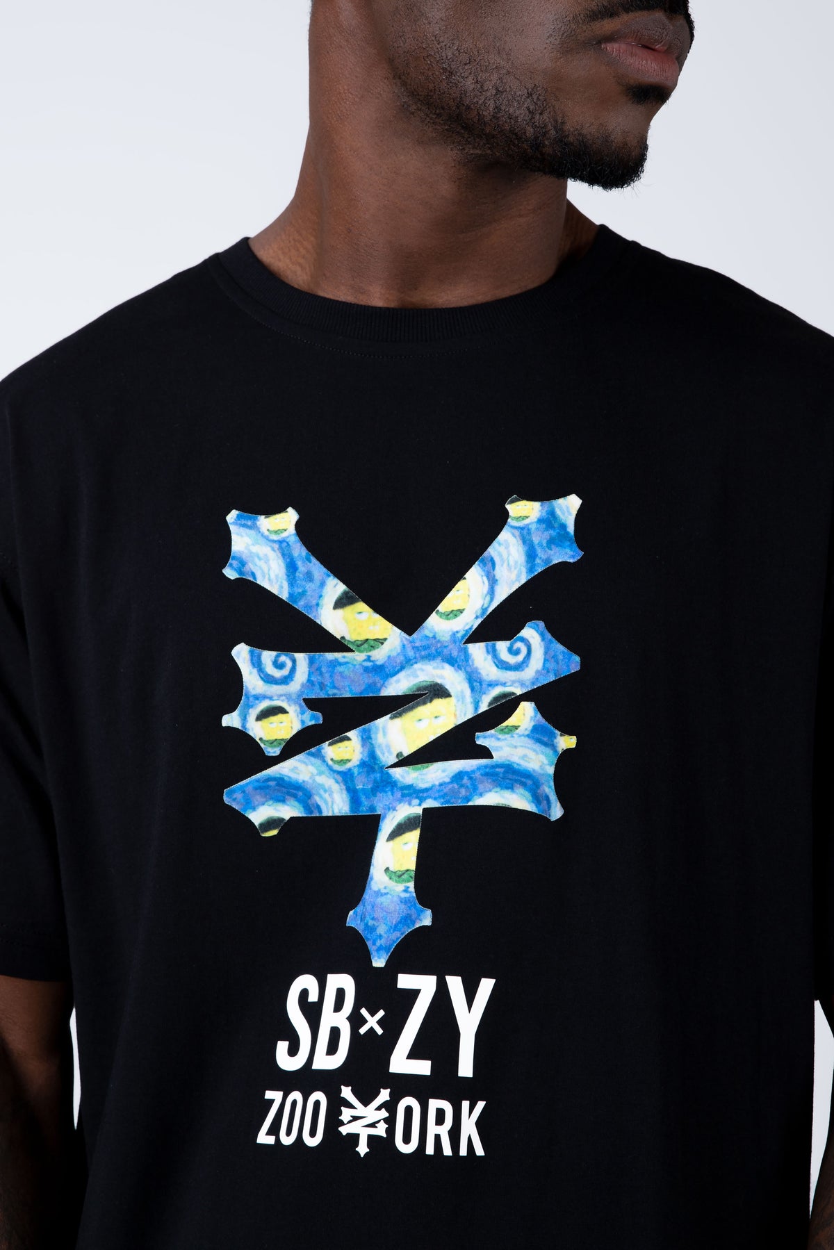 Polera Manga Corta Bob Esponja Crackeredition Negro