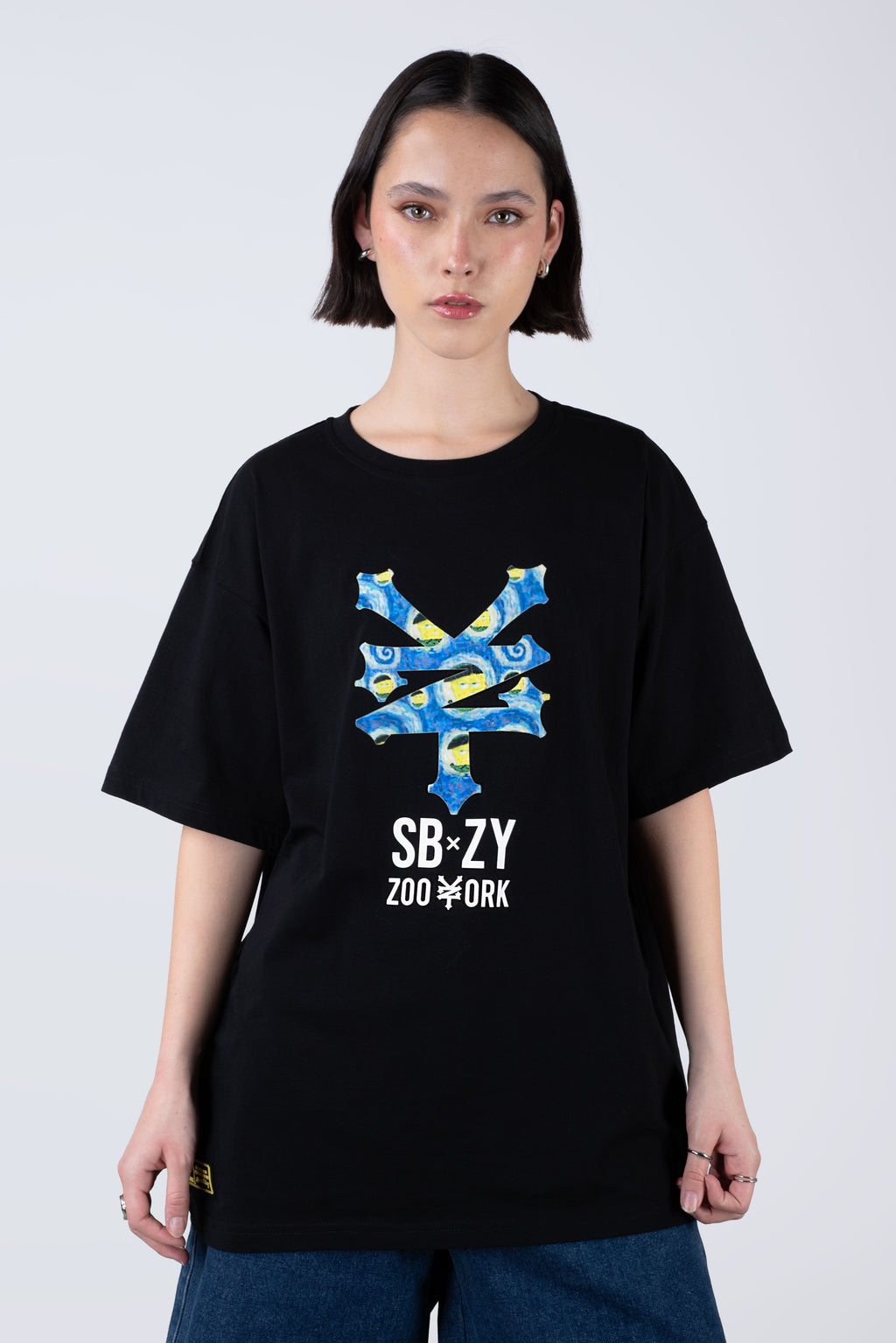 Polera Manga Corta Bob Esponja Crackeredition Negro