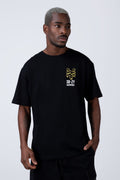Polera Manga Corta Bob Esponja Botticelli Negro