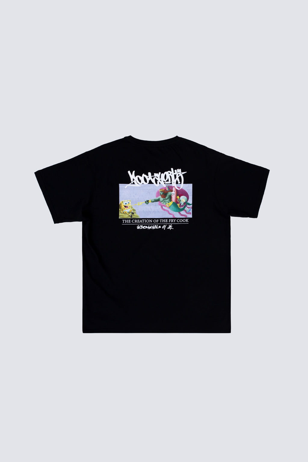 Polera Manga Corta Bob Esponja Remix Negro