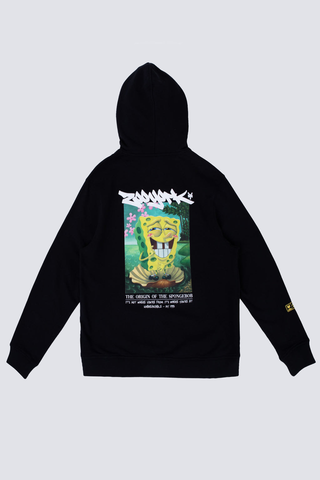 Poleron Con Cierre Bob Esponja Botticelli Negro
