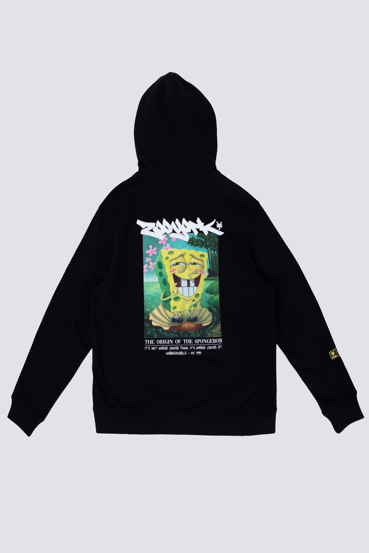 Poleron Con Cierre Bob Esponja Botticelli Negro