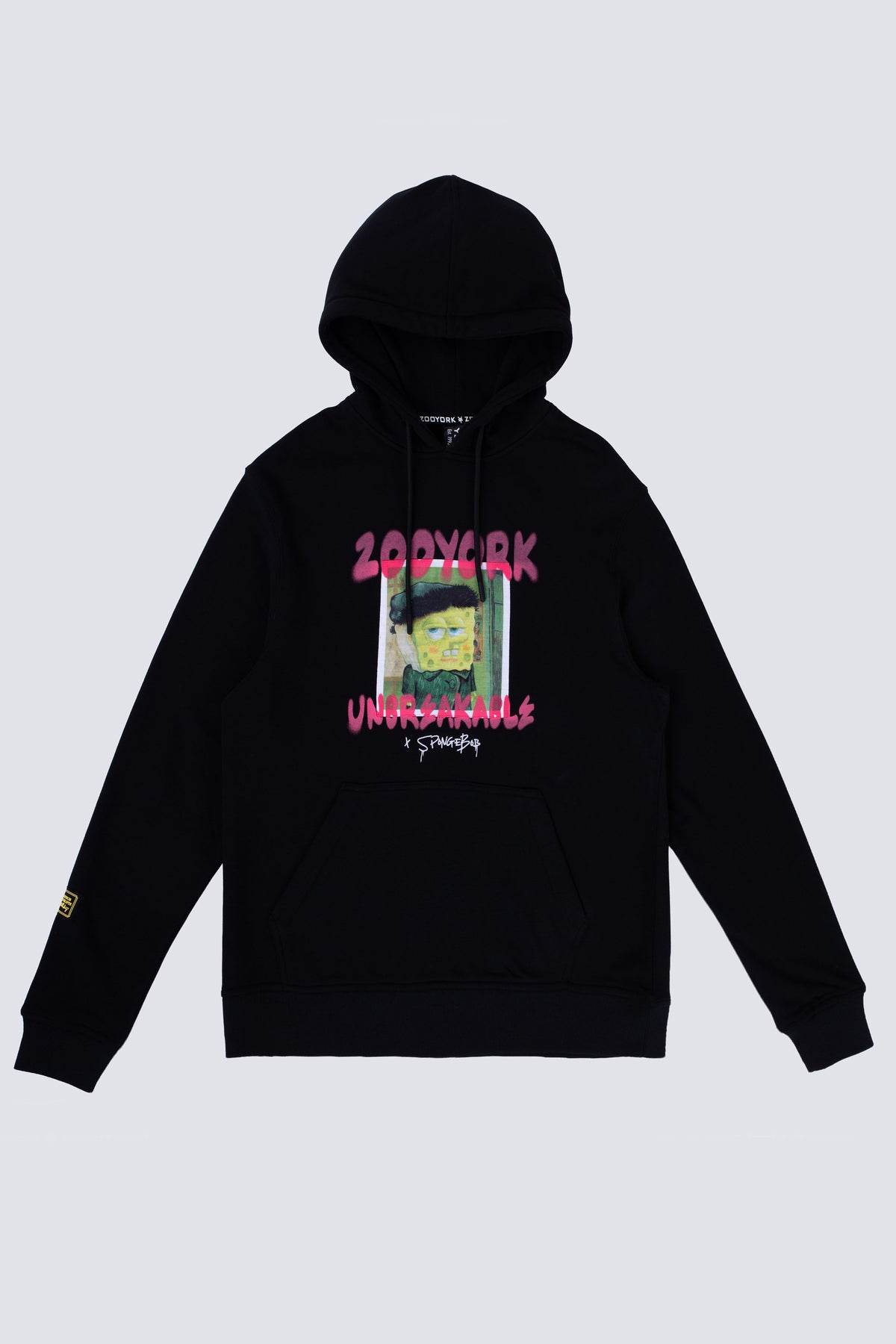 Poleron Con Gorro Bob Esponja Artlegend Negro