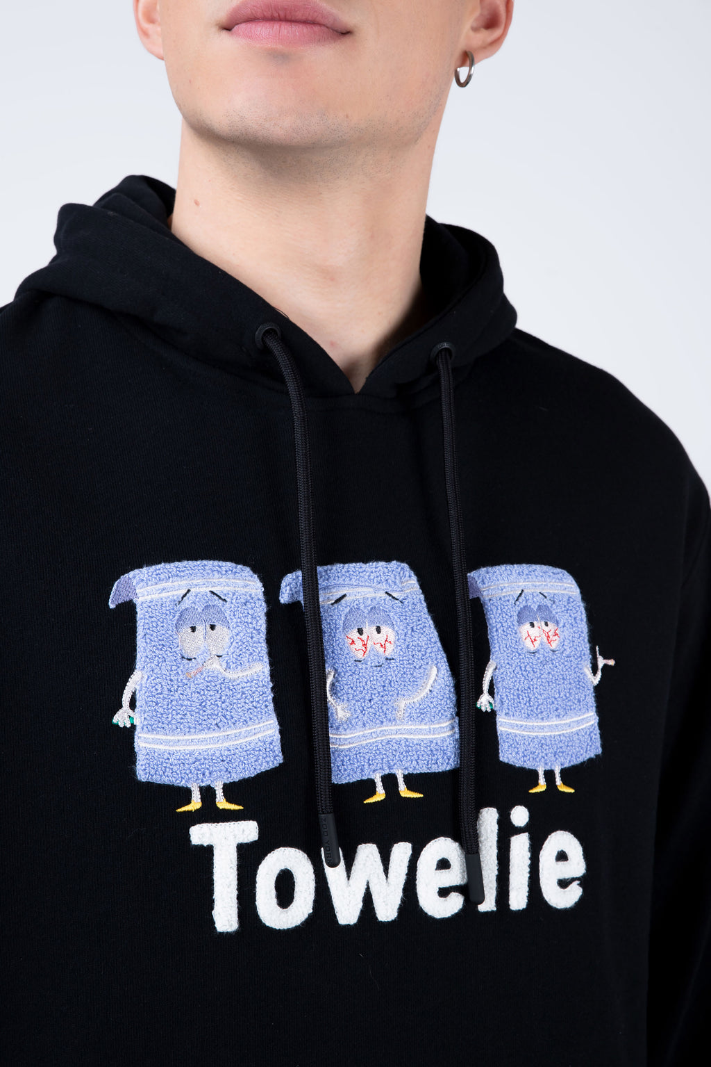 Poleron Hood Toallin South Park Triplets Negro