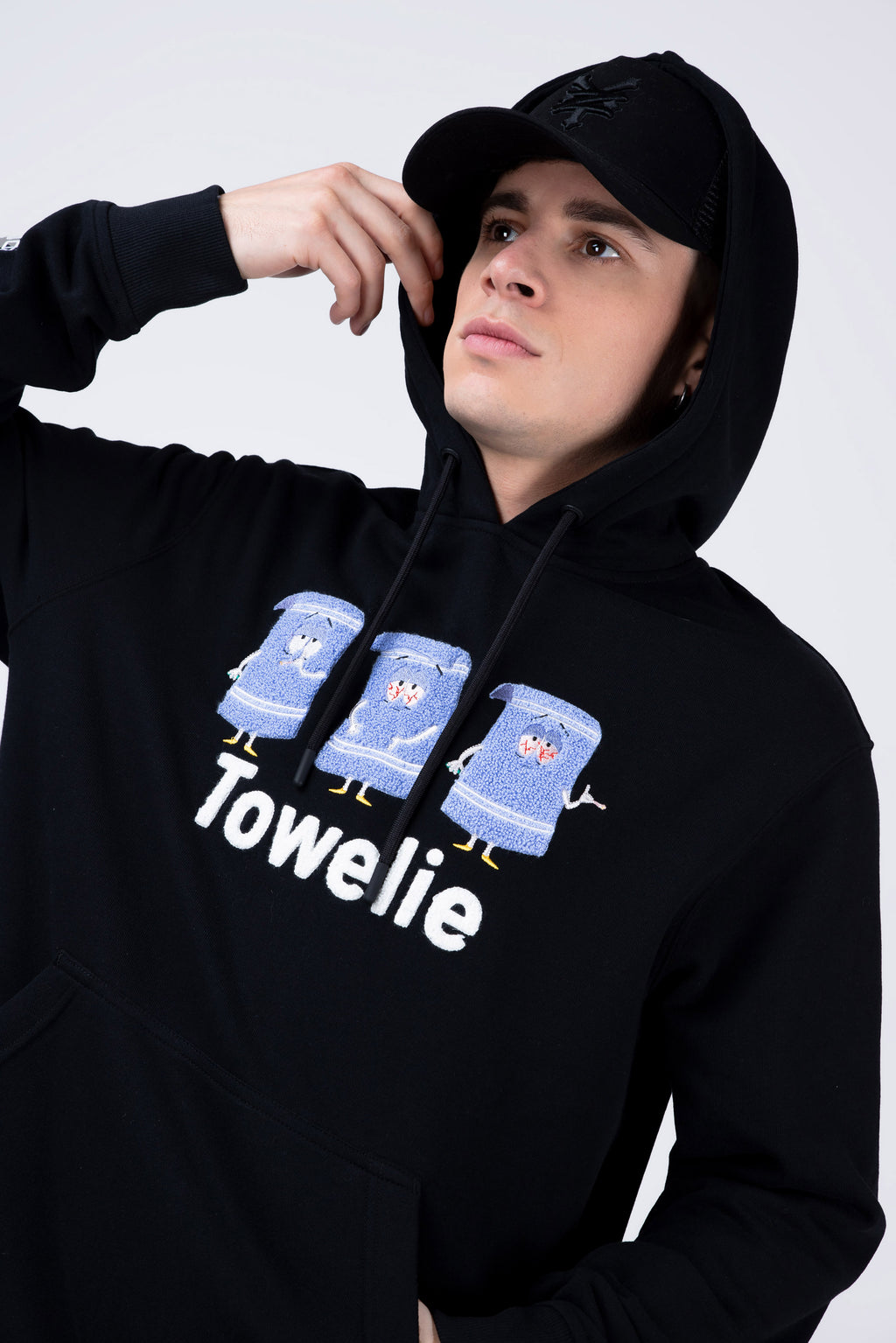 Poleron Hood Toallin South Park Triplets Negro