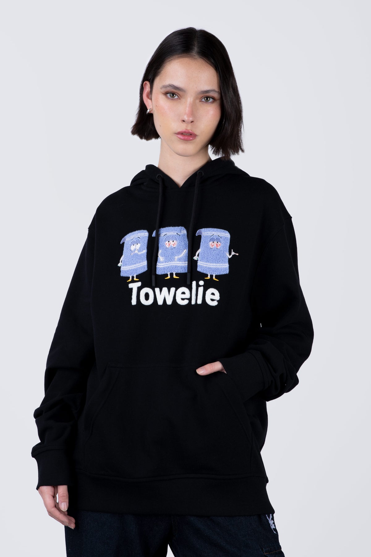 Poleron Hood Toallin South Park Triplets Negro