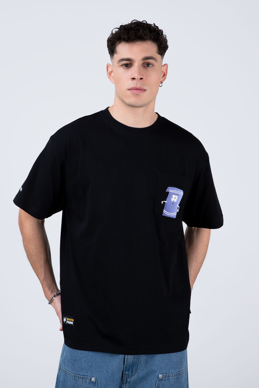Polera Manga Corta Toallin South Park Myname Negro