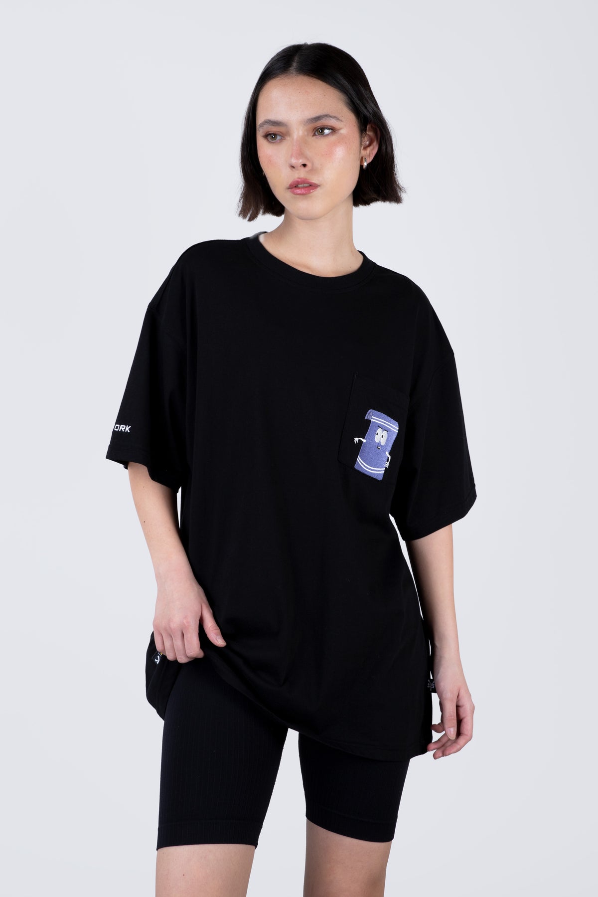 Polera Manga Corta Toallin South Park Myname Negro