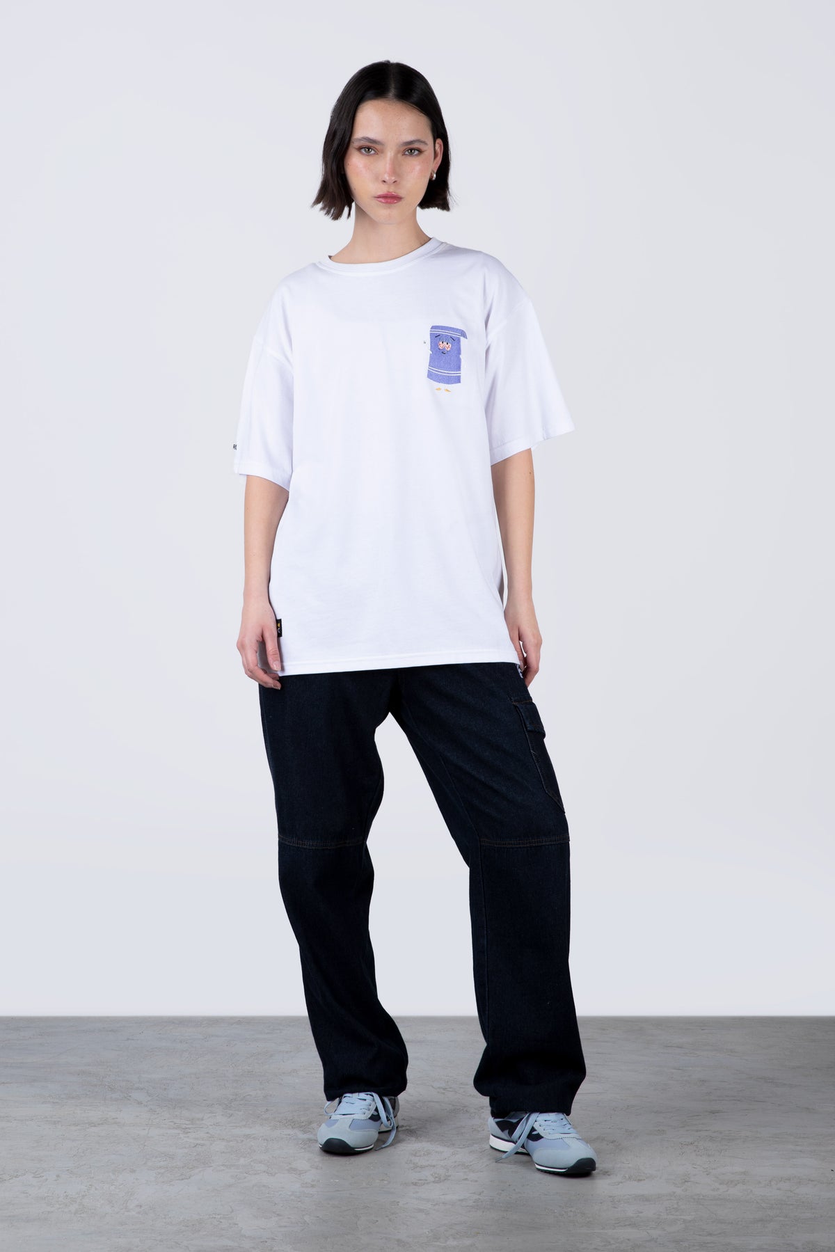 Polera Manga Corta Toallin South Park Everybody Blanco