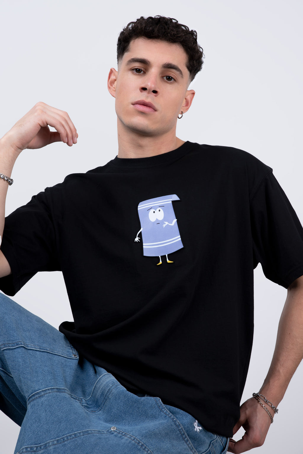 Polera Manga Corta Toallin South Park Tomorrow Negro