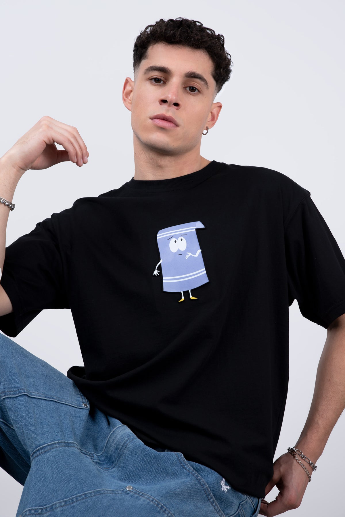 Polera Manga Corta Toallin South Park Tomorrow Negro