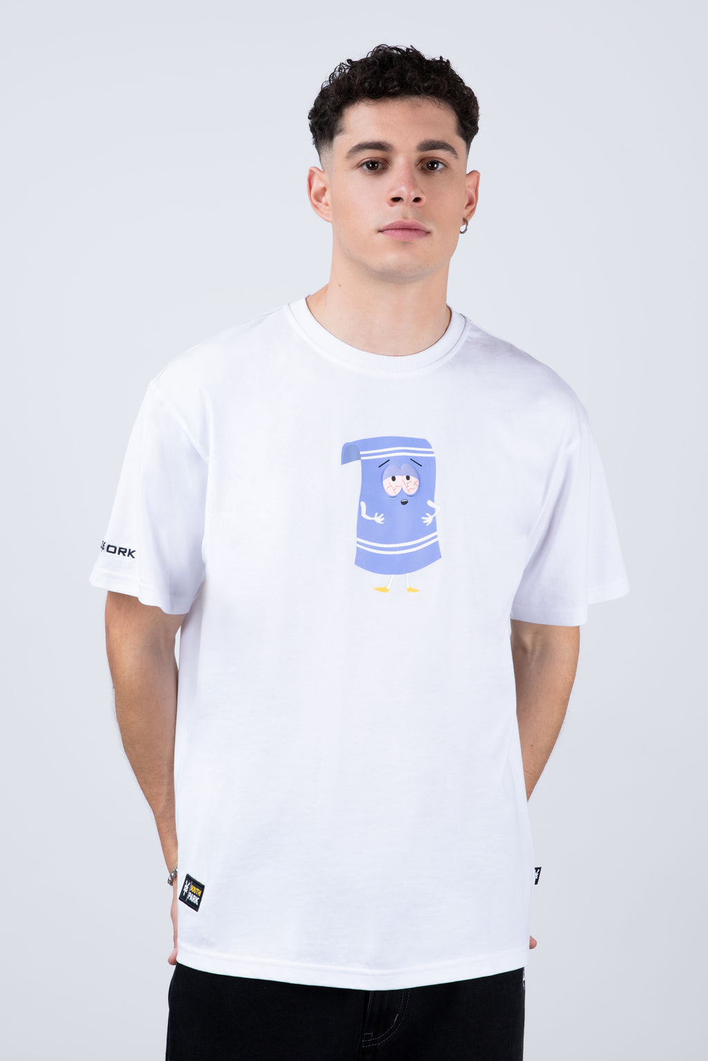 Polera Manga Corta Toallin South Park Littleh Blanco