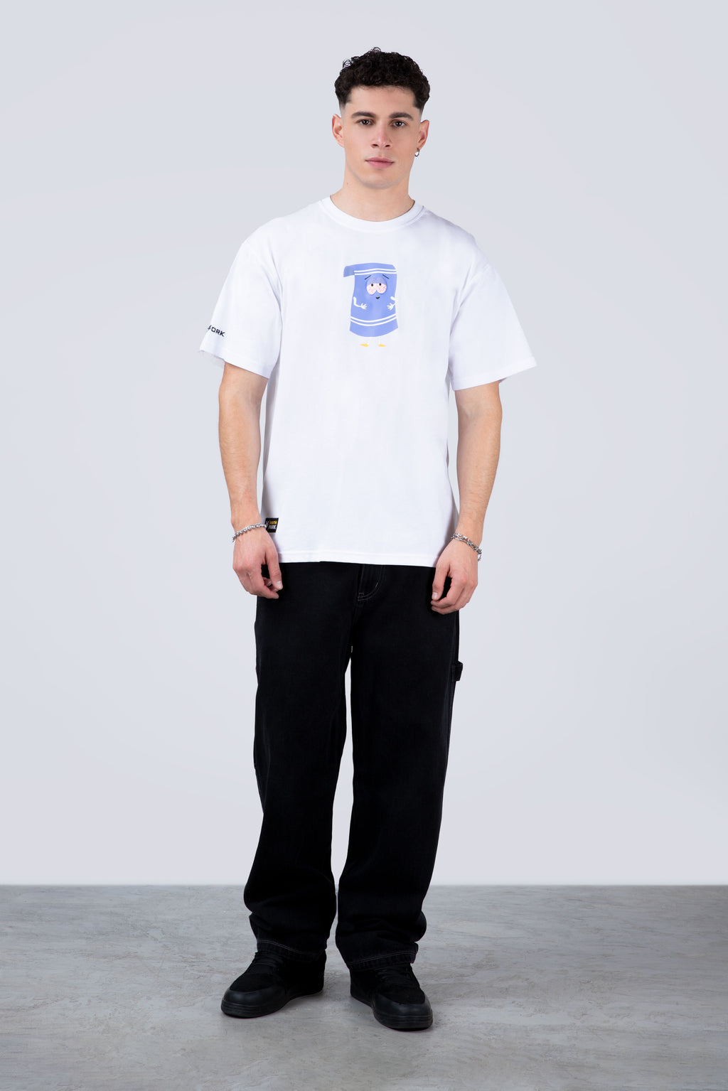 Polera Manga Corta Toallin South Park Littleh Blanco