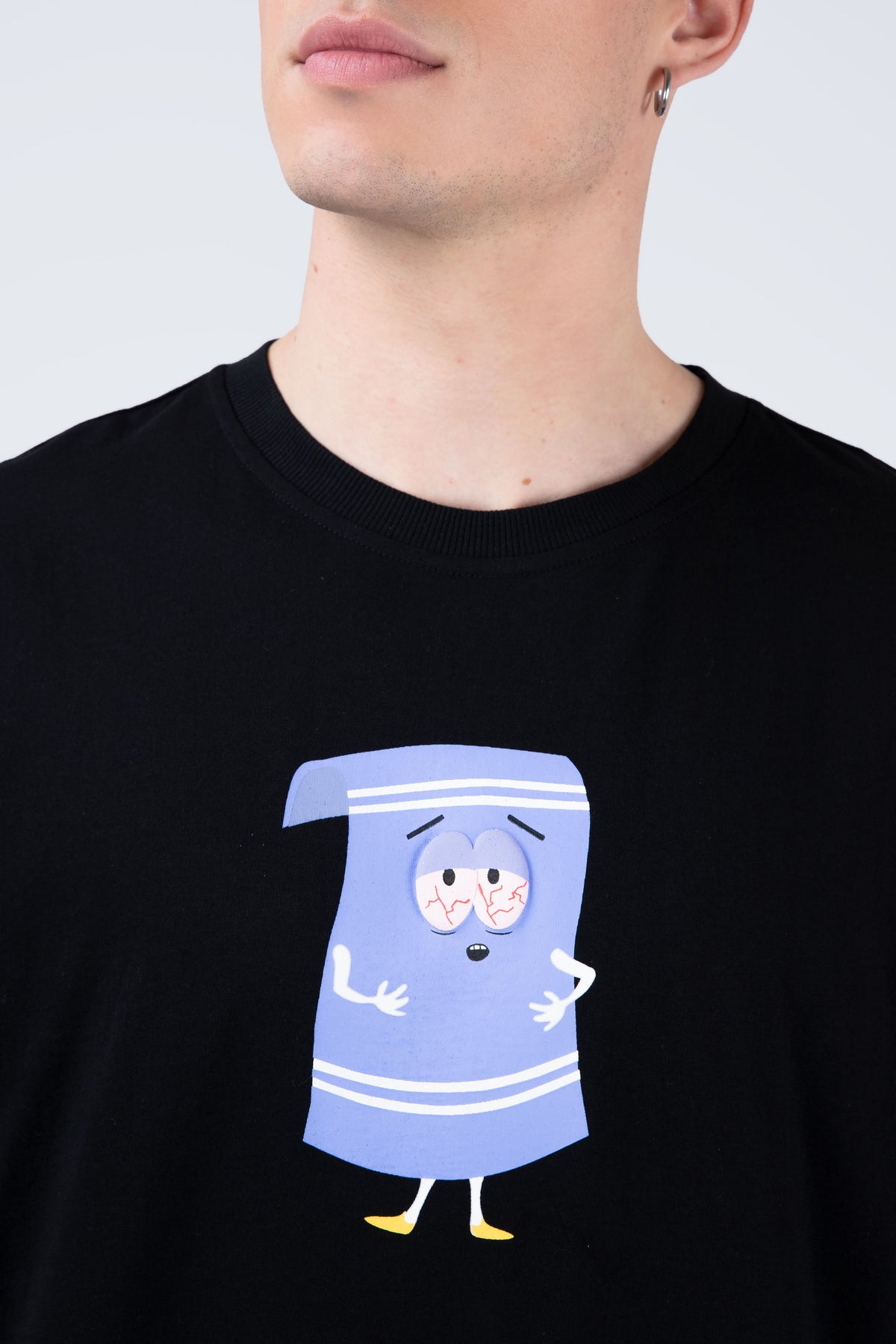Polera Manga Corta Toallin South Park Littleh Negro