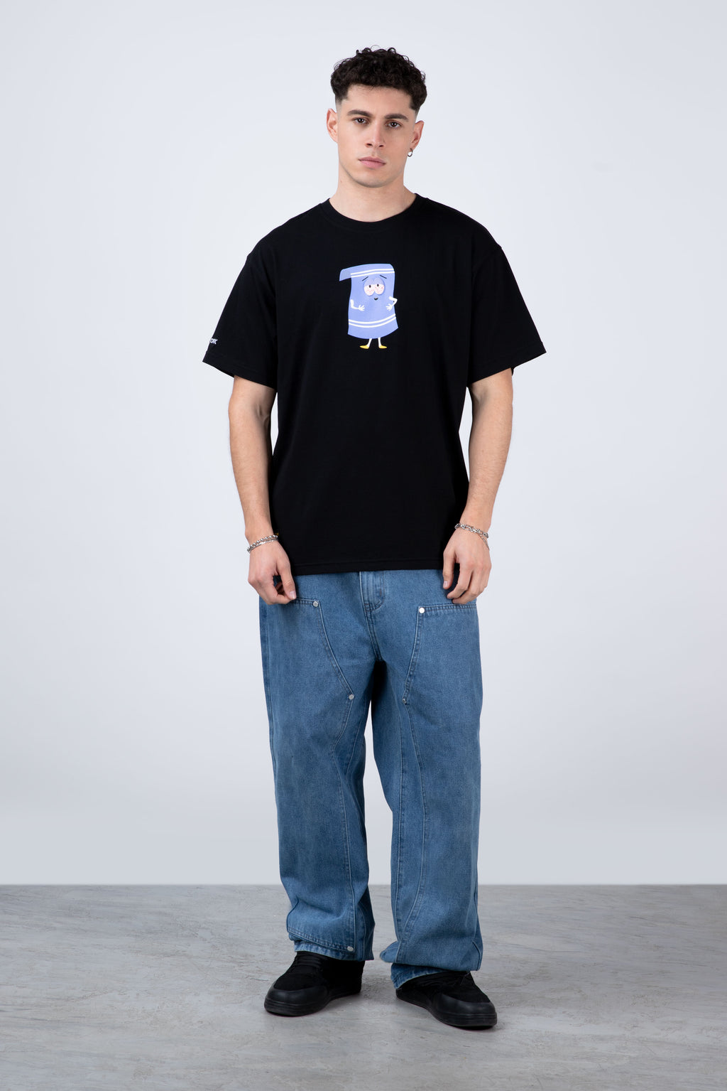 Polera Manga Corta Toallin South Park Littleh Negro