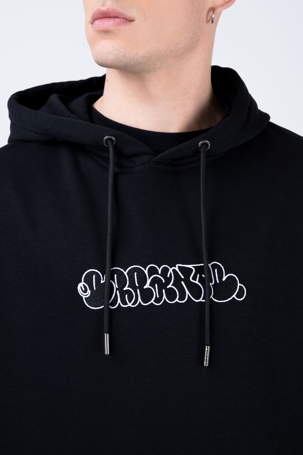Poleron Con Cuello Graffo Negro
