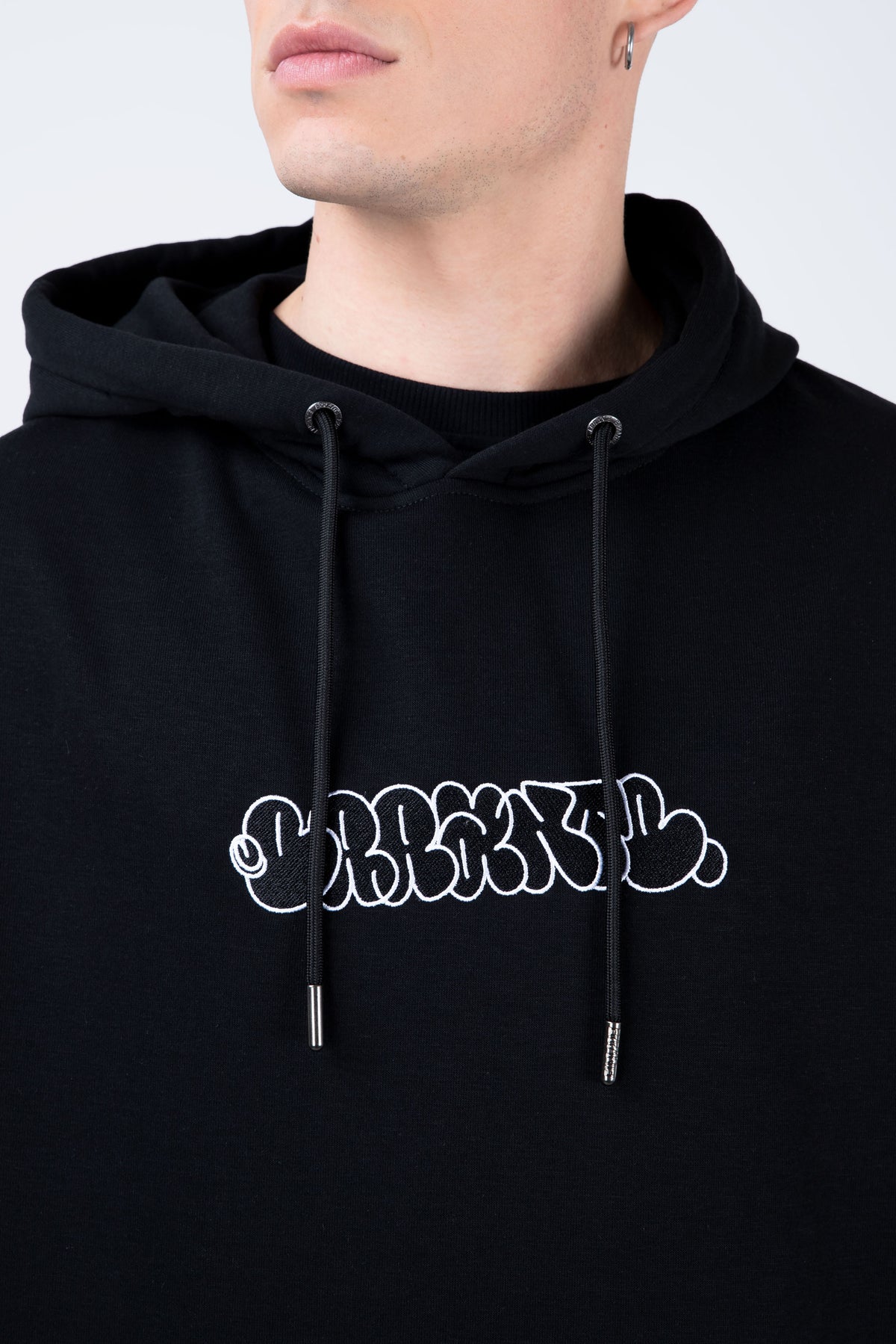 Poleron Con Cuello Graffo Negro