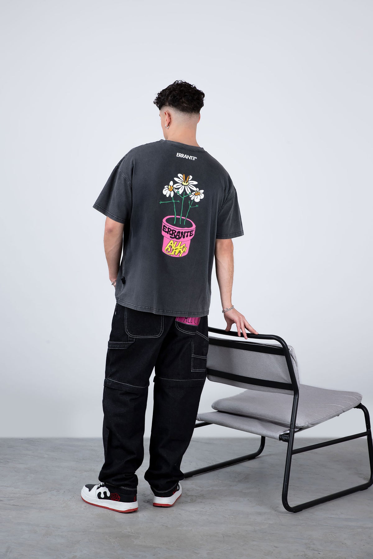 Polera Manga Corta Daisypot Gris