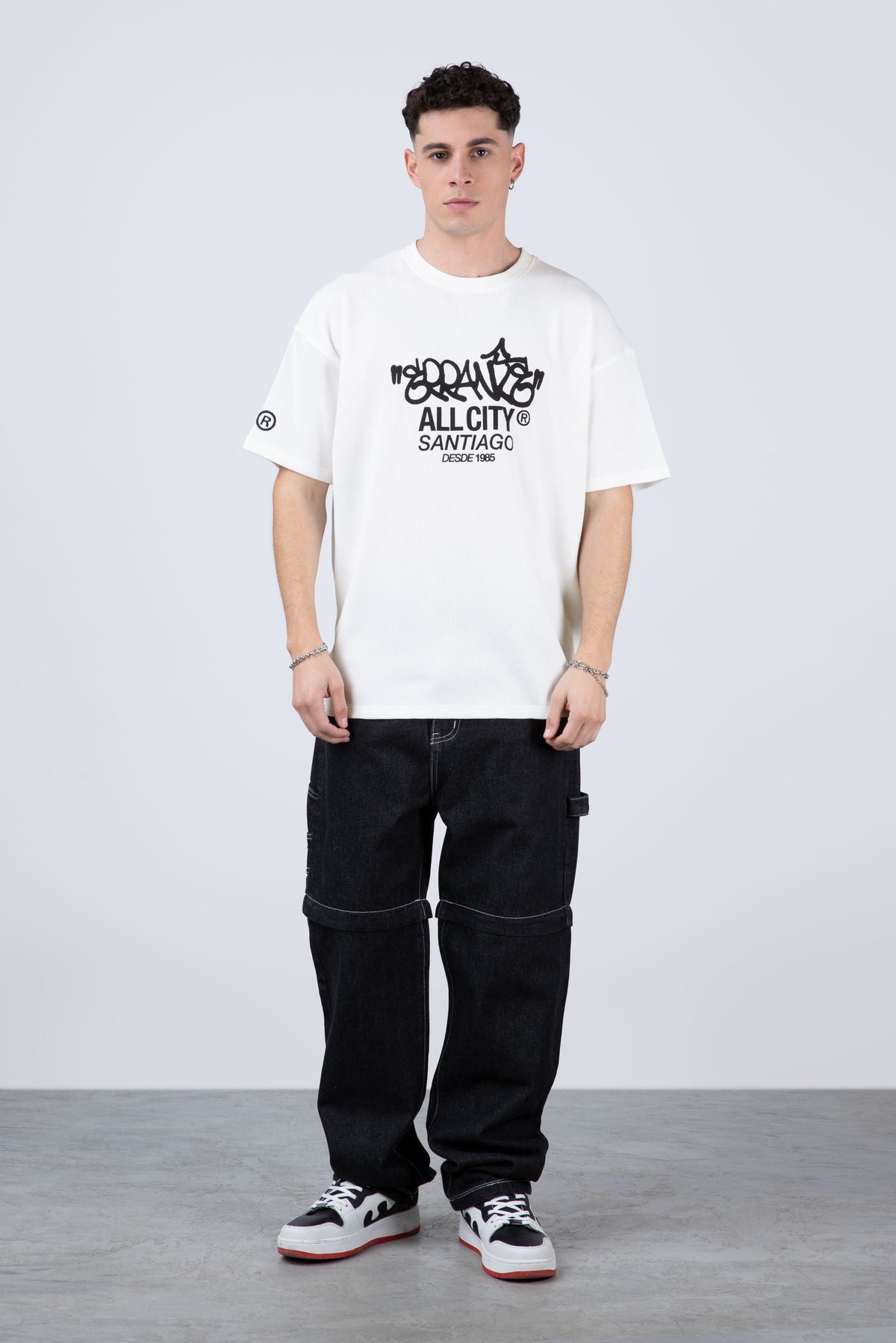 Polera Manga Corta Lowwaffle Beige
