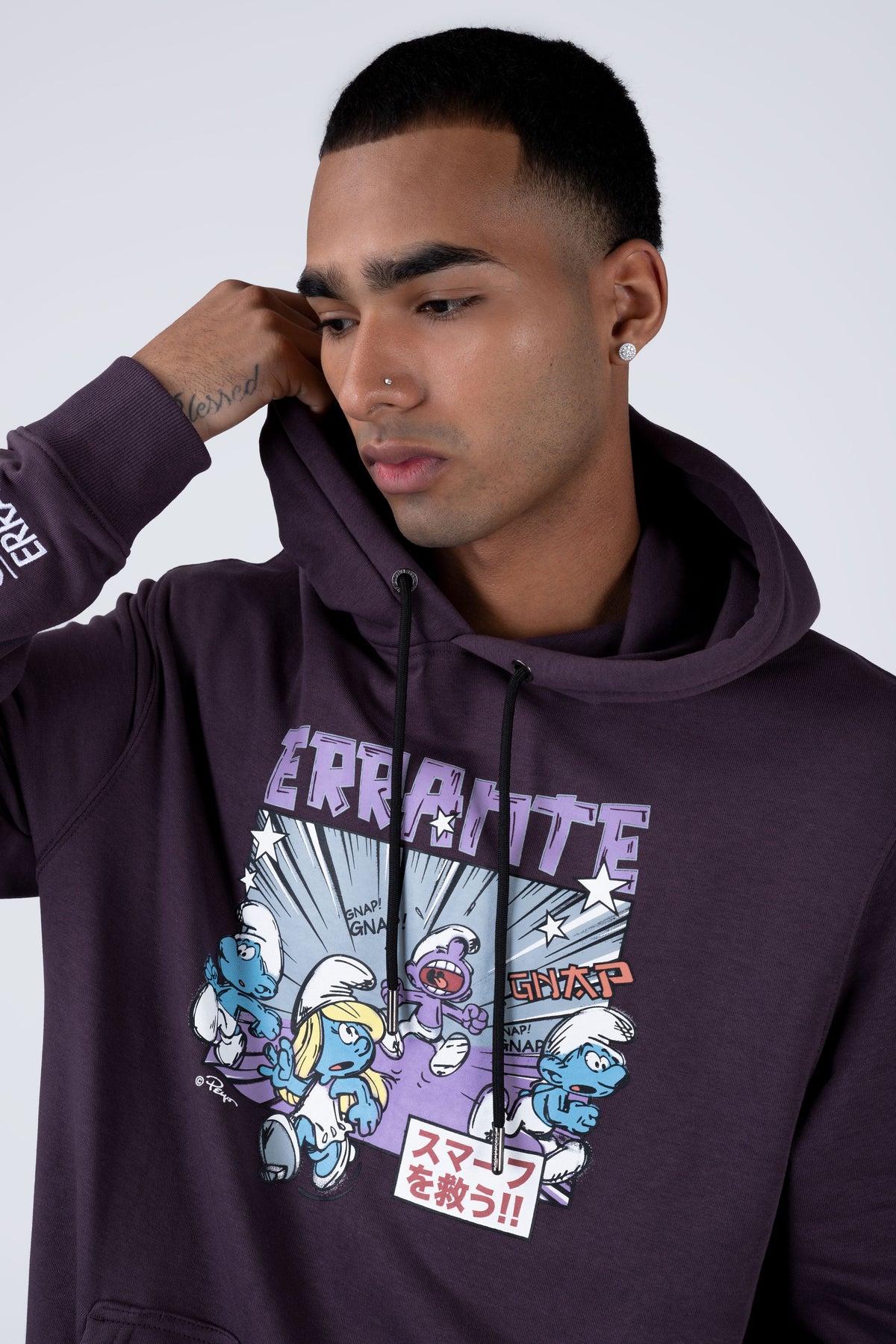 Poleron Con Cuello Pitufos Villageaware Morado