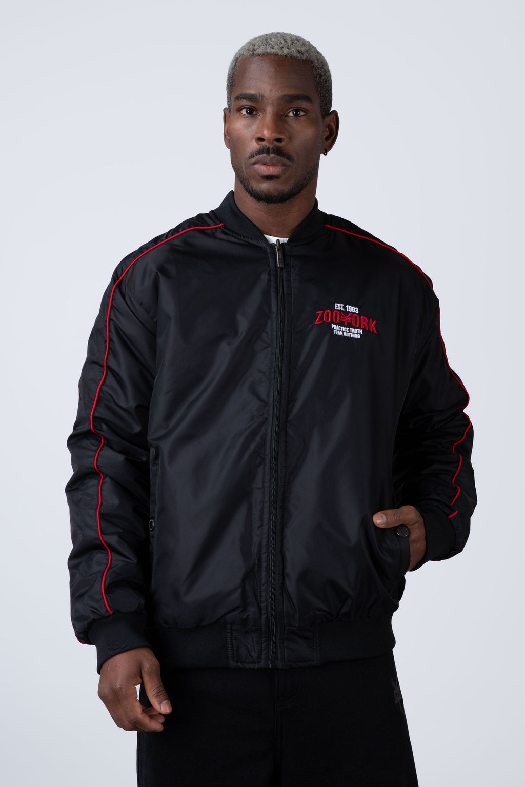 Chaqueta Bomber Reversible Master Negro Zoo York