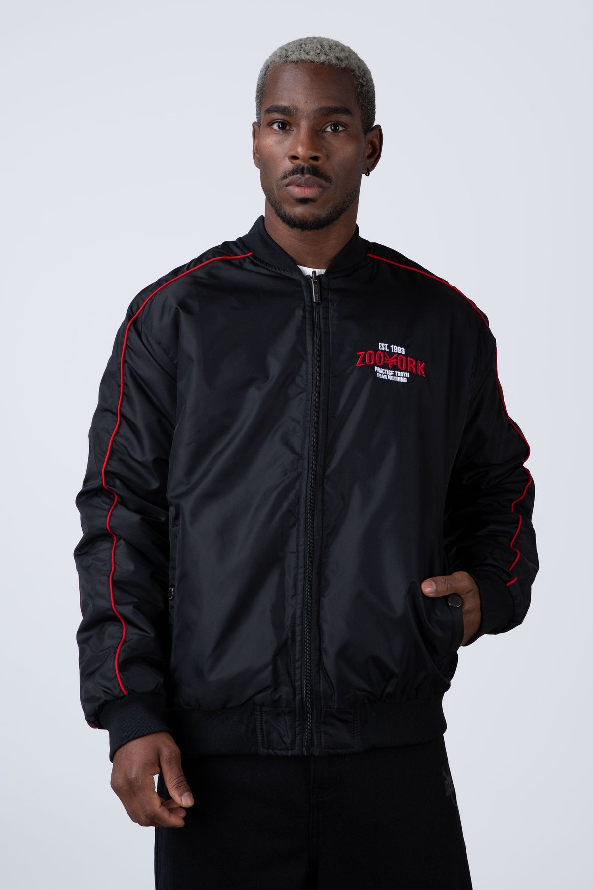 Chaqueta Bomber Reversible Master Negro Zoo York