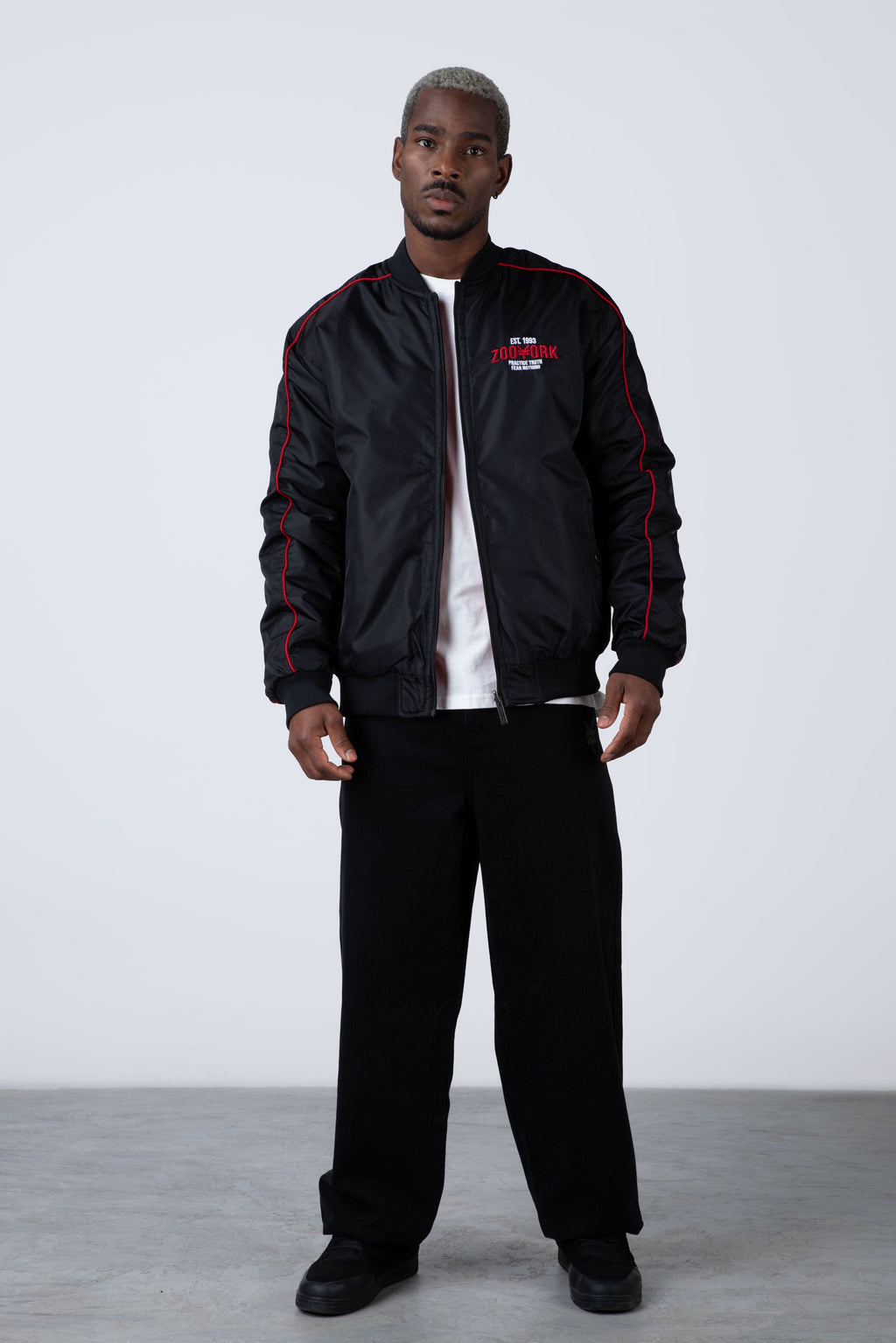 Chaqueta Bomber Reversible Master Negro Zoo York