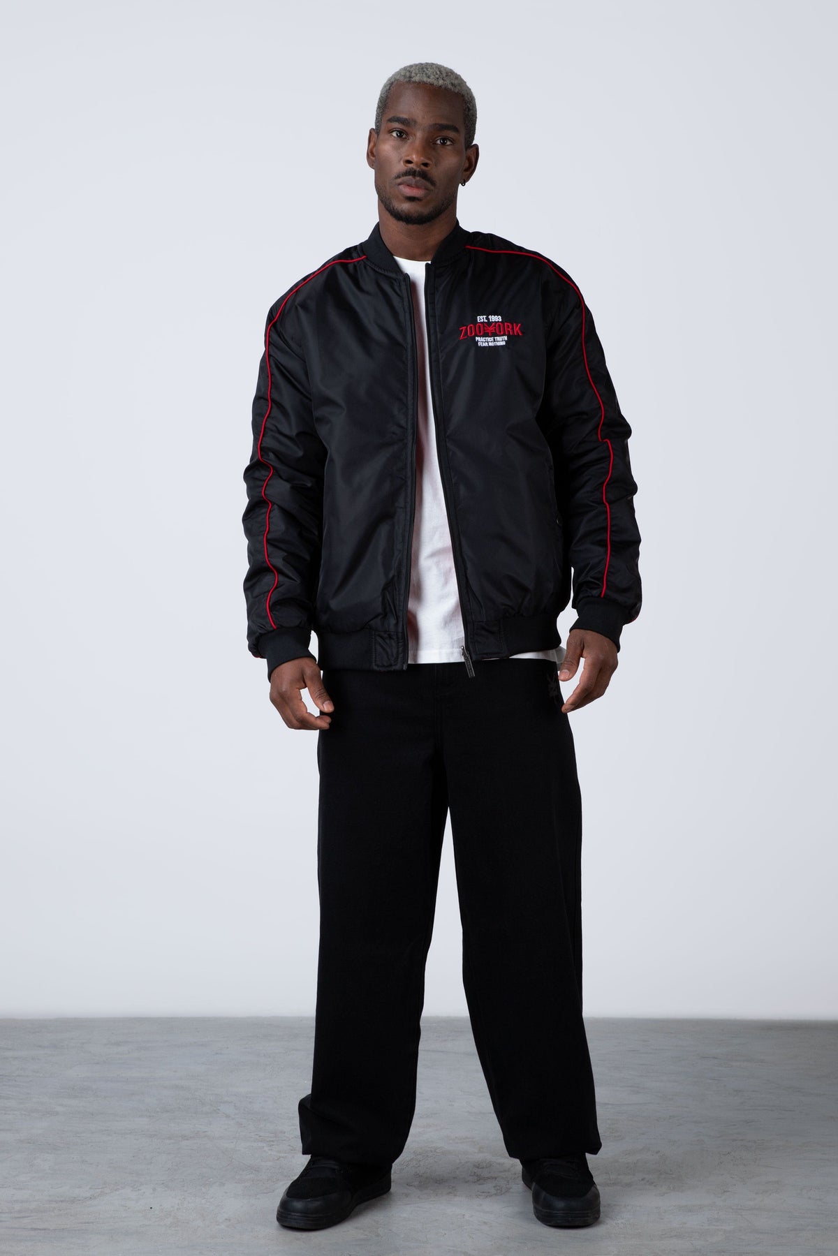 Chaqueta Bomber Reversible Master Negro Zoo York