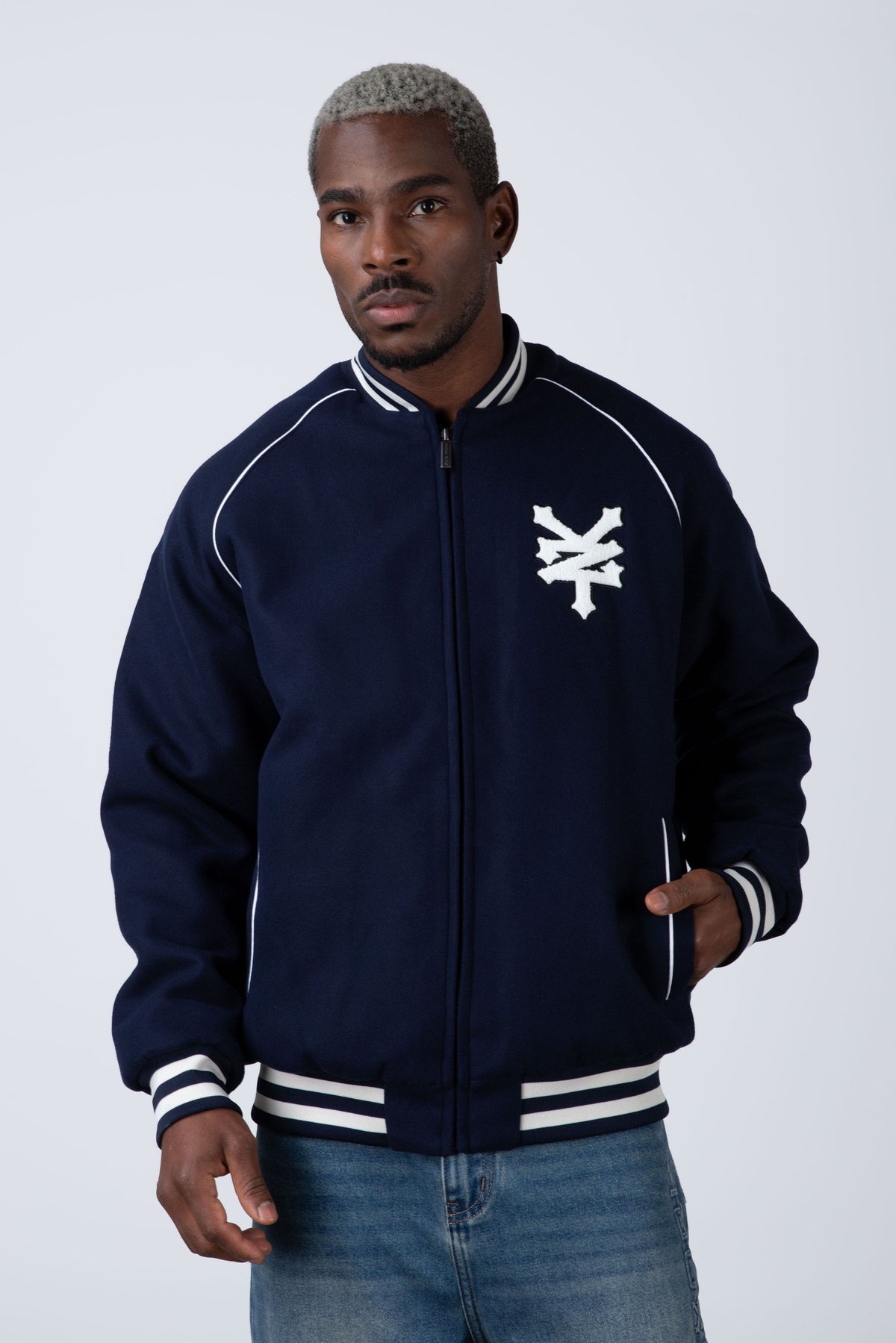 Chaqueta Bomber Stencil Azul Zoo York