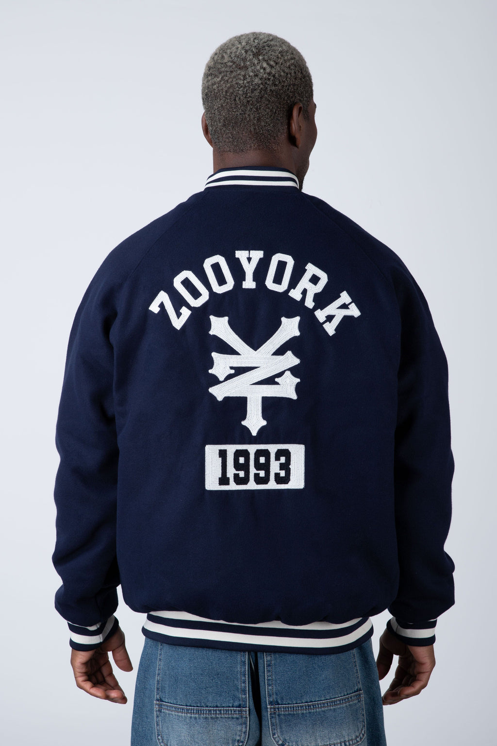Chaqueta Bomber Stencil Azul Zoo York